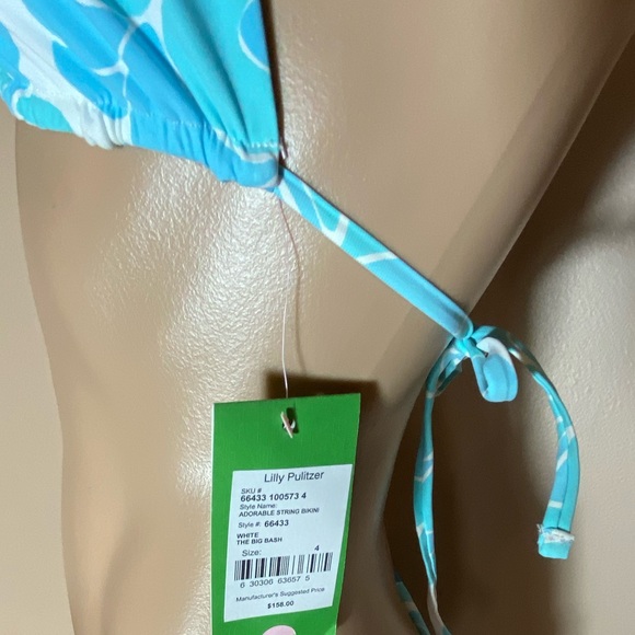 Lily Pulitzer Reversible Bikini 0 bottom 4 top Y2K Vntg Flower Power scarf print - Picture 5 of 8